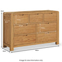 Harvey Oak 3 Over 4 Chest of Drawers for bedroom