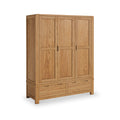 Harvey Oak Triple Wardrobe by Roseland Furniture