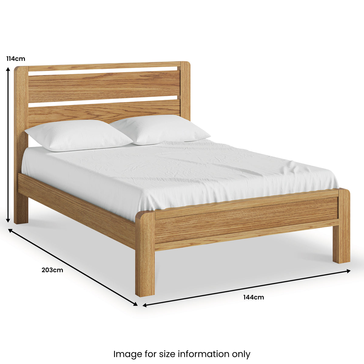 Harvey 4ft6 Double Slatted Bed Frame dimensions