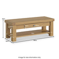 Portland Oak 1 Drawer Coffee Table dimensions