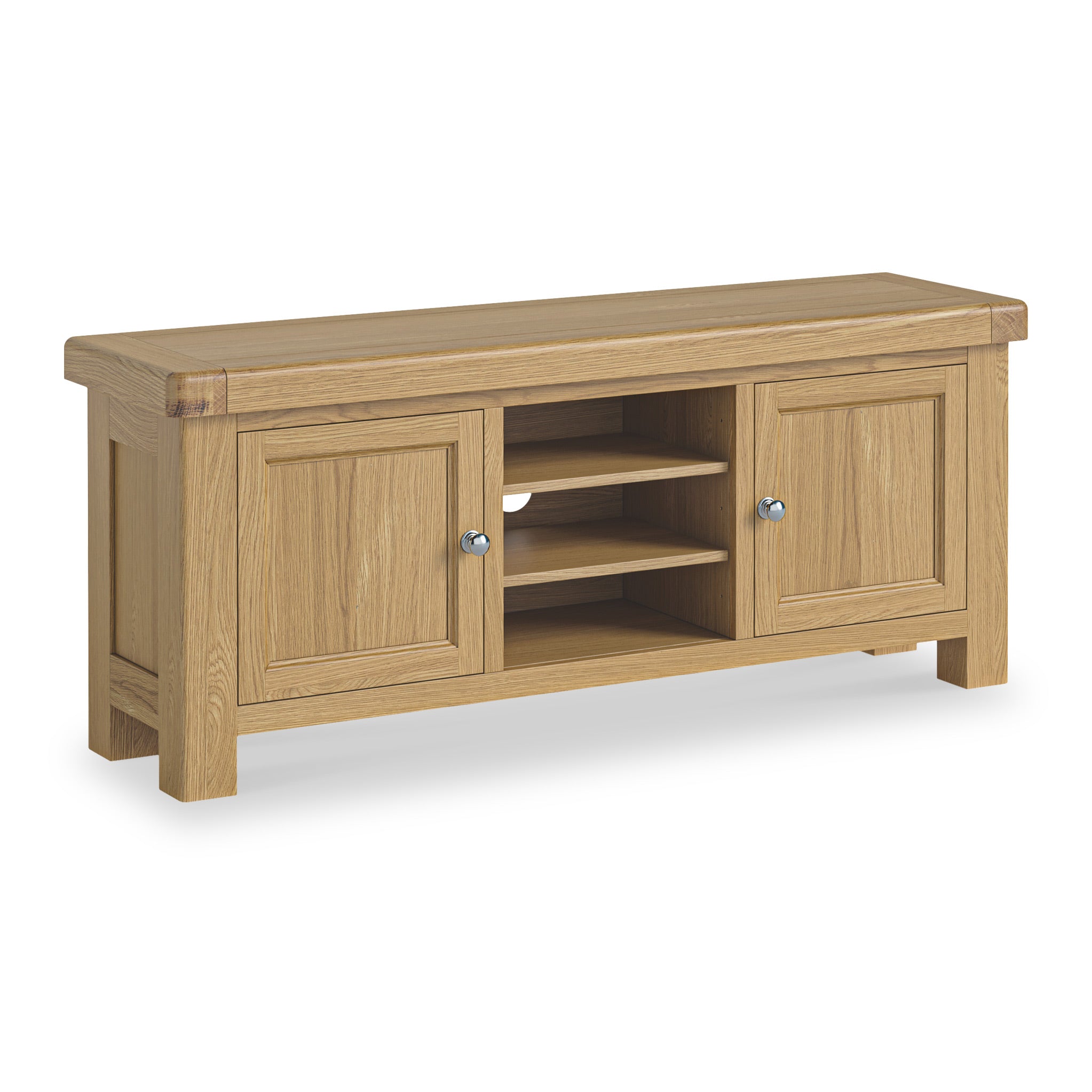 Portland Oak 140cm Wide TV Unit