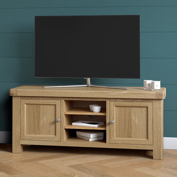Portland Oak 140cm Wide TV Unit