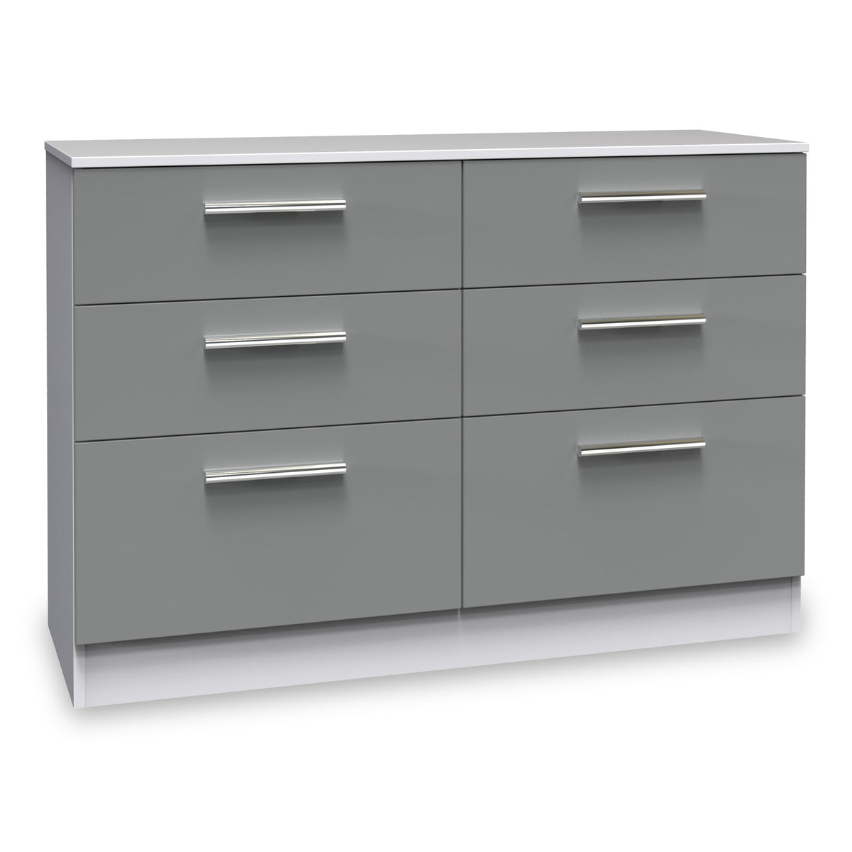 Blakely Grey and White 6 Drawer Wide Chest from Roseland
