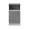 Blakely Grey and White 1 Door with Open Shelf Bedside Cabinet