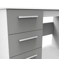 Blakely Grey and White 3 Drawer Storage Desk