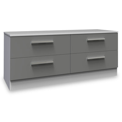 Blakely Grey and White 4 Drawer Storage Unit