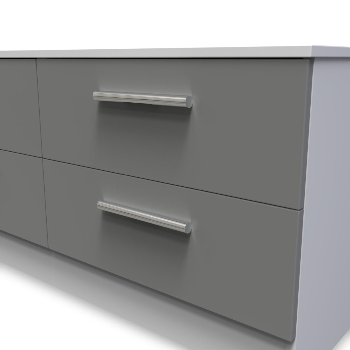 Blakely Grey and White 4 Drawer Storage Unit
