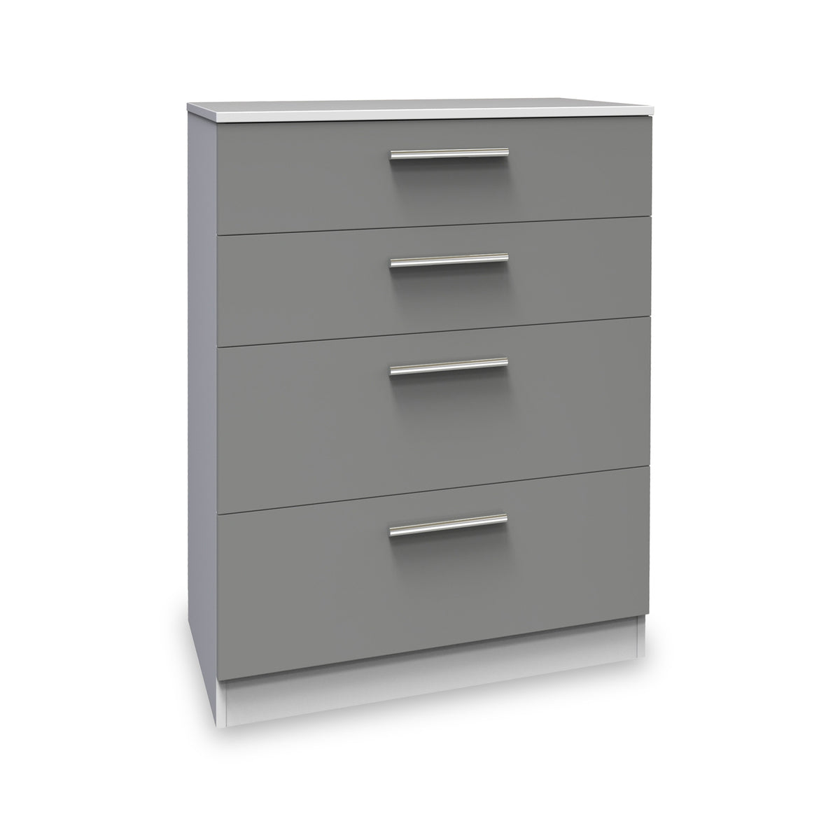Blakely Grey and White 4 Drawer Deep Chest from Roseland