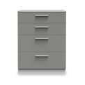 Blakely Grey and White 4 Drawer Deep Chest