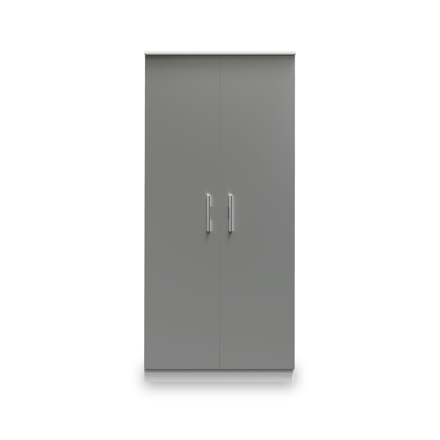 Blakely Grey and White 2 Door Wardrobe