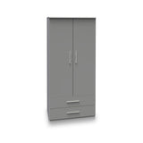 Blakely Grey and White 2 Door 2 Drawer Wardrobe