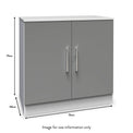 Blakely Grey and White 2 Door Cabinet