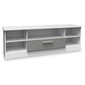 Blakely Grey and White Wide 1 Drawer TV Unit from Roseland