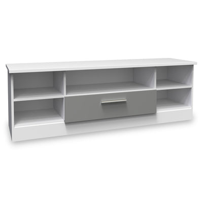 Blakely Grey and White Wide 1 Drawer TV Unit