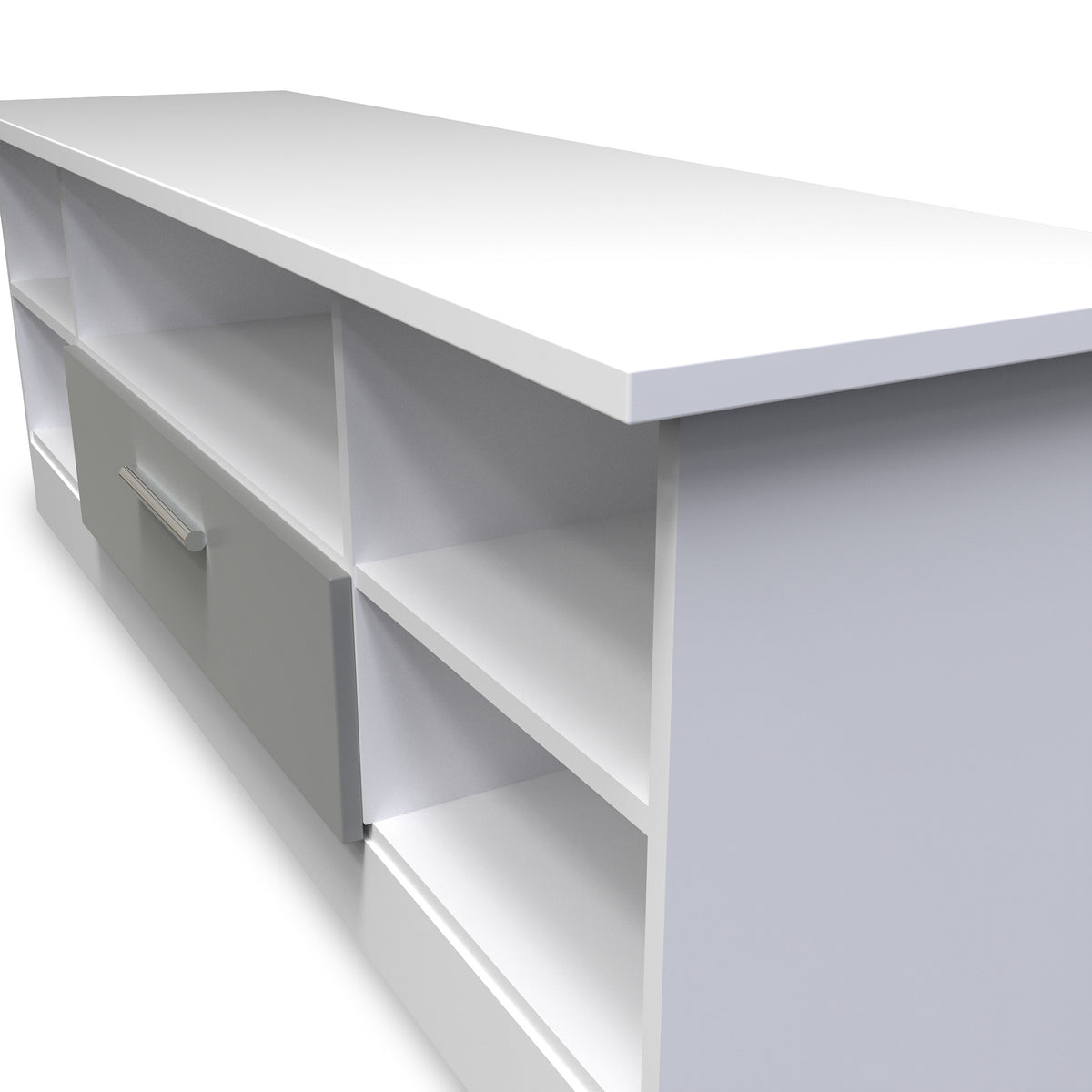 Blakely Grey and White Wide 1 Drawer TV Unit
