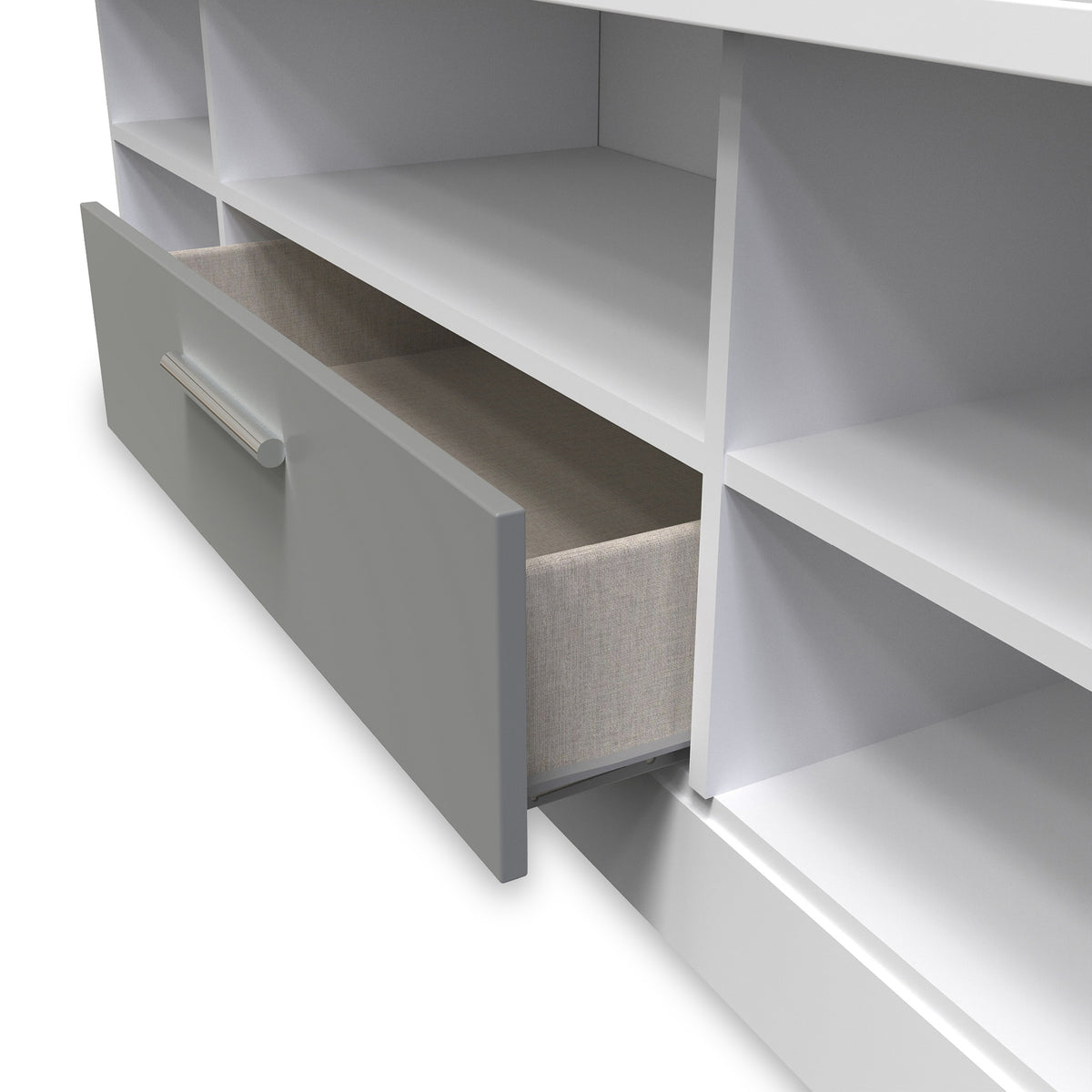 Blakely Grey and White Wide 1 Drawer TV Unit