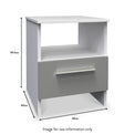 Blakely Grey and White 1 Drawer Lamp Table
