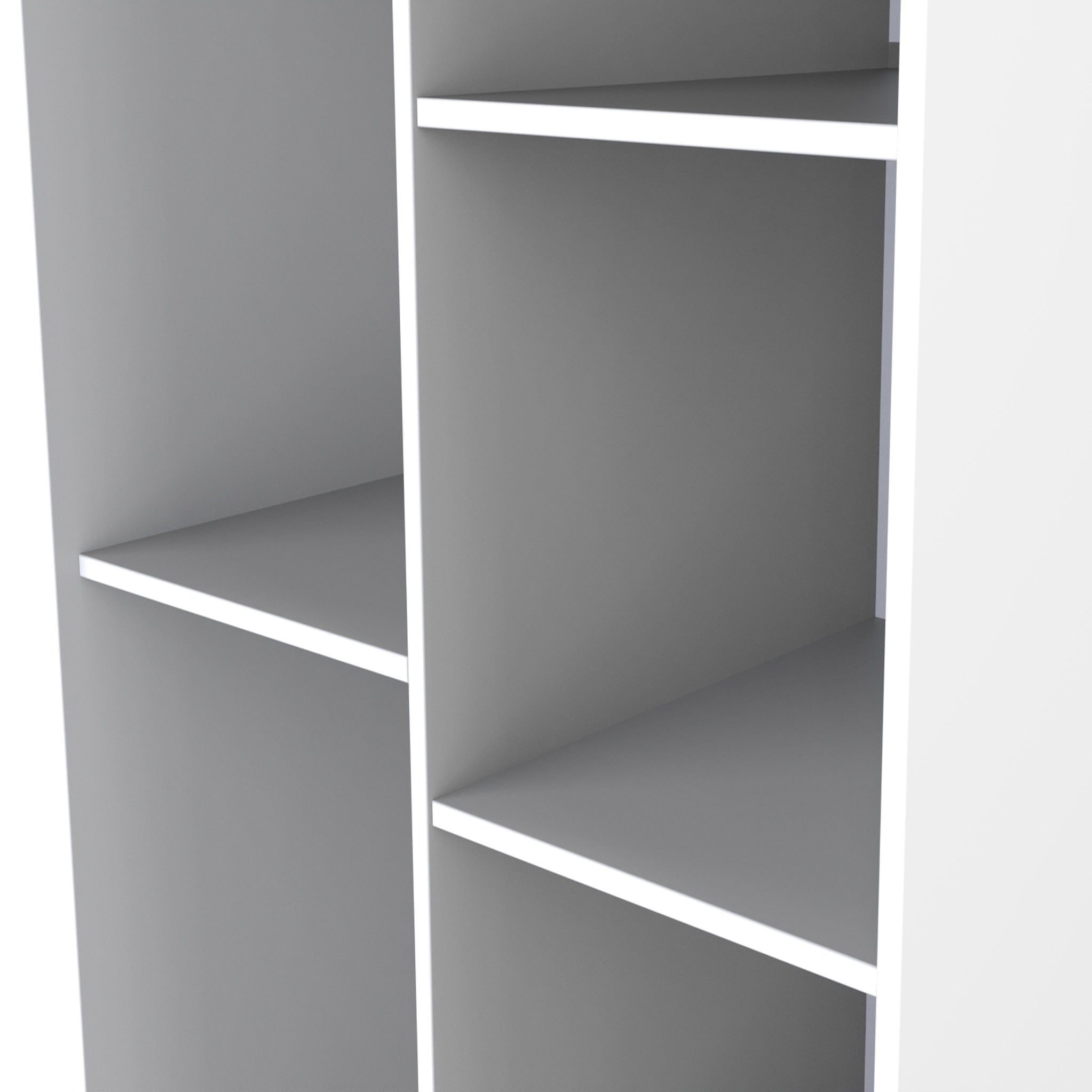 Blakely White Tall Shelving Display Unit for Living Room