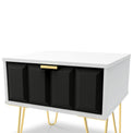 Harlow 1 Drawer Bedside with Gold Hairpin Legs