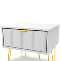 Harlow 1 Drawer Bedside with Gold Hairpin Legs