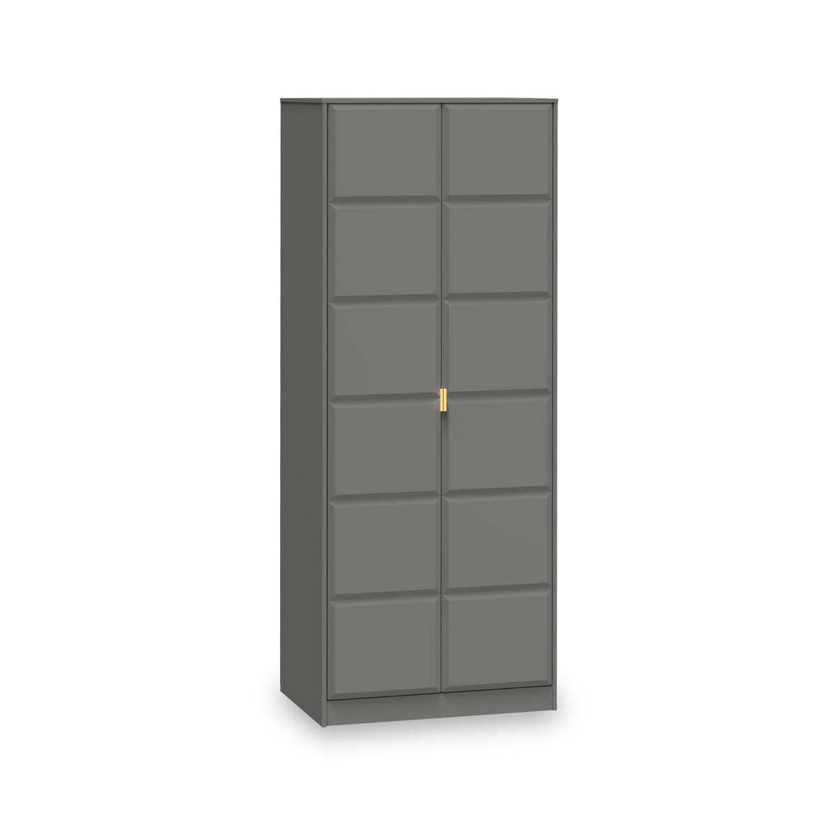 Harlow Grey 2 Door Panelled Wardrobe from Roseland