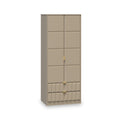 Harlow Taupe 2 Door 2 Drawer Panelled Wardrobe from Roseland