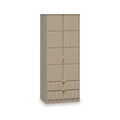 Harlow Taupe 2 Door 2 Drawer Panelled Wardrobe from Roseland