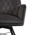 Quinn Swivel Grey Velvet Dining Chair