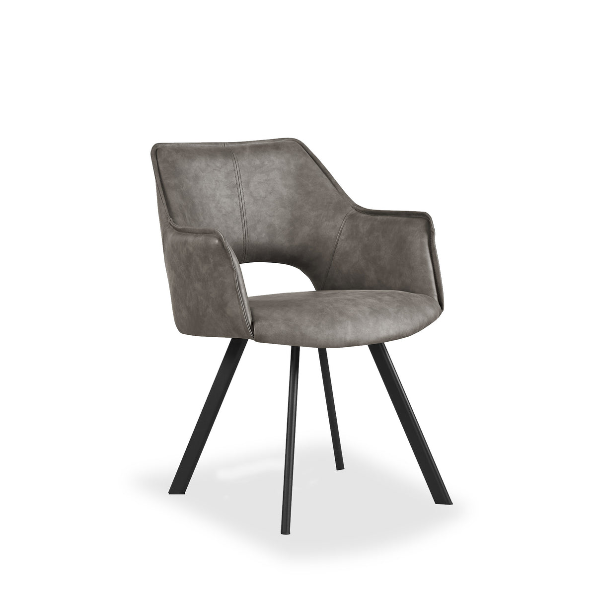 Harley Light Grey PU Dining Chair by Roseland Furniture