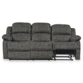 Anton Charcoal Zonica Leather Reclining 3 Seater Sofa