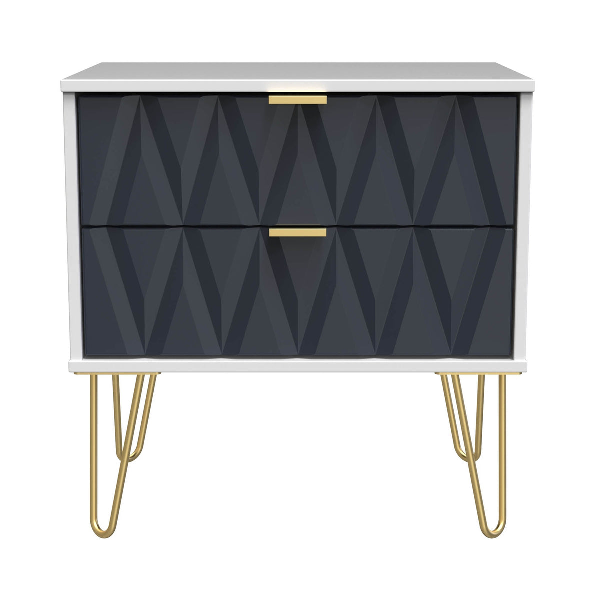 Geo White and Navy 2 Drawer Utility Chest from Roseland