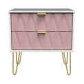 Geo White and Pink 2 Drawer Utility Chest from Roseland
