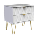 Geo 2 Drawer Utility with Gold Hairpin Legs