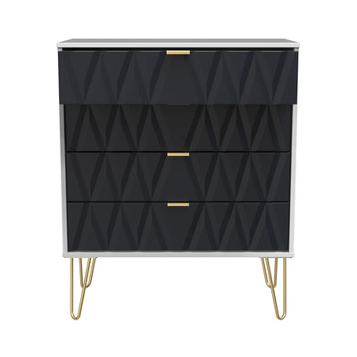 Geo 4 Drawer Chest with Gold Hairpin Legs