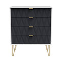 Geo 4 Drawer Chest with Gold Hairpin Legs