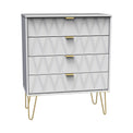 Geo 4 Drawer Chest with Gold Hairpin Legs