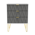 Geo White and Grey 3 Drawer Midi Chest from Roseland
