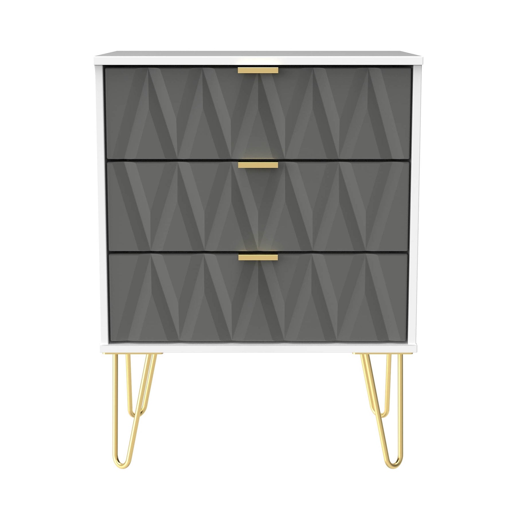 Geo White and Grey 3 Drawer Midi Chest from Roseland