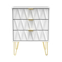 Geo White 3 Drawer Midi Chest from Roseland