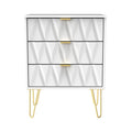 Geo White 3 Drawer Midi Chest from Roseland