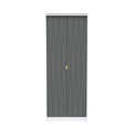 Geo white and grey 2 door double wardrobe from roseland