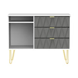 Geo White and Grey 3 Drawer Contemporary TV Unit Stand