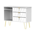 Geo White 3 Drawer Contemporary TV Unit Stand