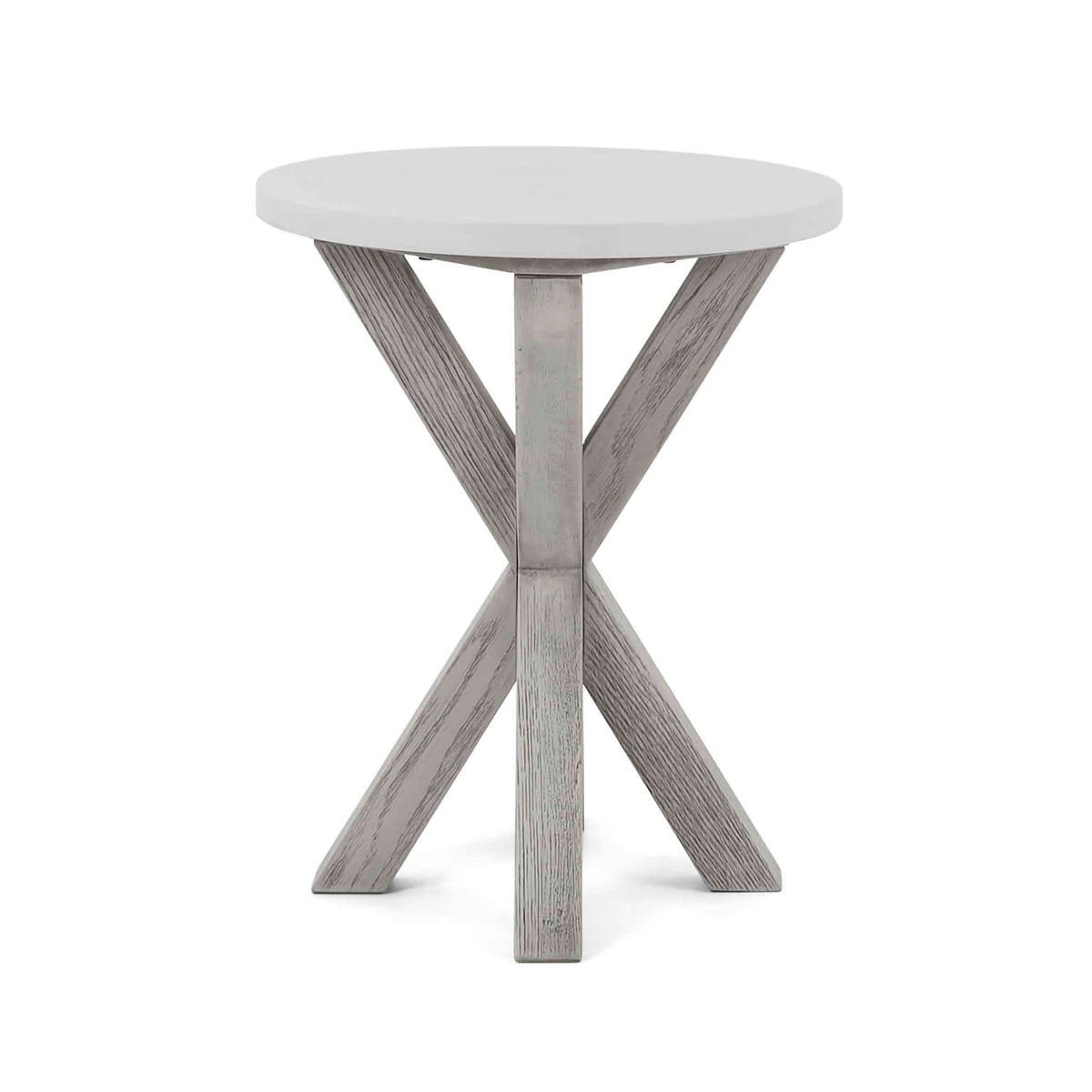 Epsom Round Concrete Effect Side Table