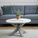 Lifestyle image of the Epsome Round Coffee Table