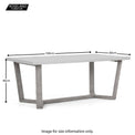 Epsom Rectangular  Coffee Table - Size Guide