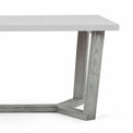 close up of the grey washed solid wood Epsom Rectangular Coffee Table
