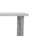 close up of the concrete effect top edge on the Epsom Rectangular Console Table