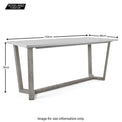 Epsom 150cm Rectangular Dining Table - Size Guide