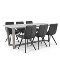 image of the Epsom 210cm Rectangular Dining Table with chairs